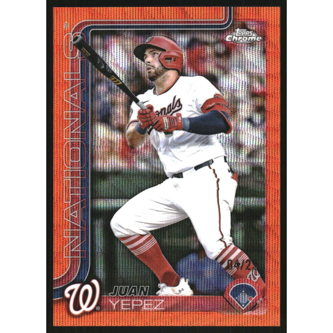 2025 Topps Chrome Orange Wave Refractors #16 Juan Yepez. rookie card picture