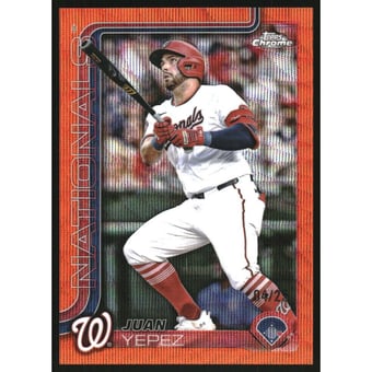 2025 Topps Chrome Orange Wave Refractors #16 Juan Yepez