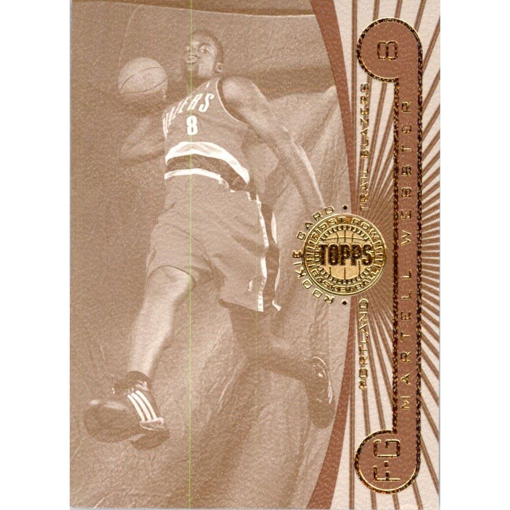2005-06 Topps First Row Sepia #130 Martell Webster. rookie card picture