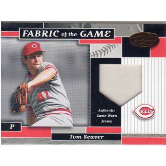 2002 Leaf Certified Fabric of the Game #73BA Tom Seaver Reds/10