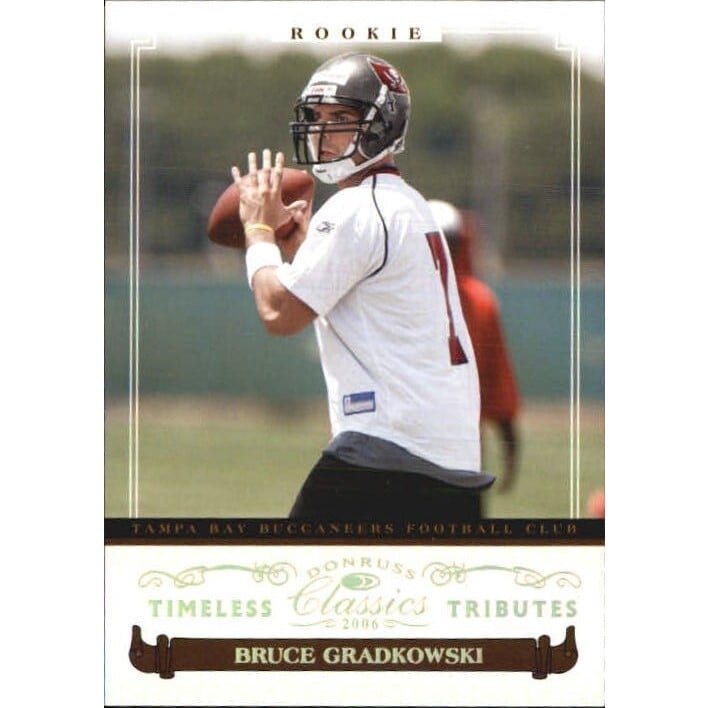2006 Donruss Classics Timeless Tributes Gold #205 Bruce Gradkowski. rookie card picture