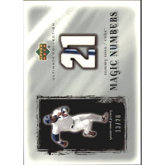 2001 Ultimate Collection Magic Numbers Game Jersey Silver #MNSS Sammy Sosa