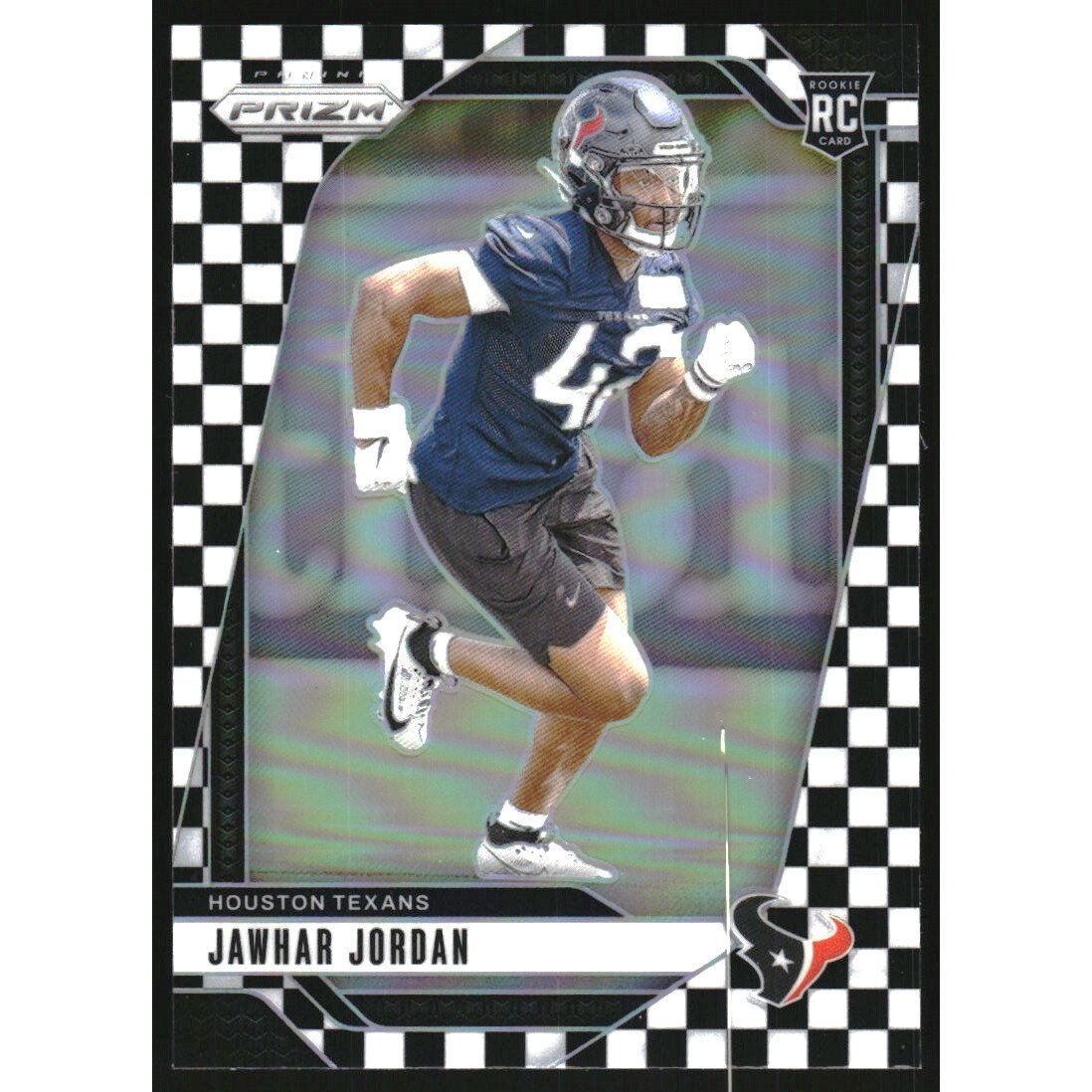 2024 Panini Prizm Prizms Black and White Checker #346 Jawhar Jordan. rookie card picture