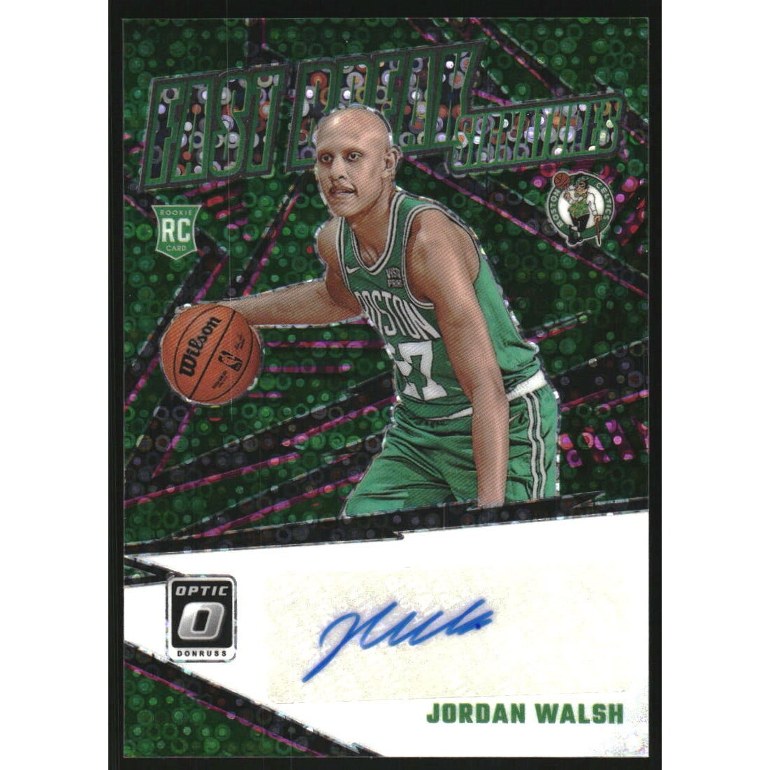 2023-24 Donruss Optic Fast Break Signatures Pink #75 Jordan Walsh. rookie card picture