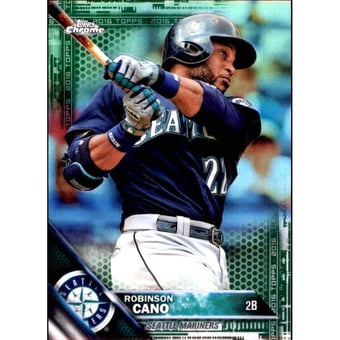 2016 Topps Chrome Green Refractors #42 Robinson Cano