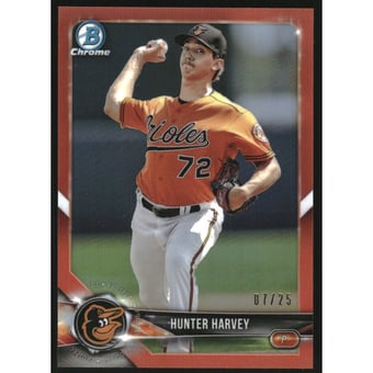 2018 Bowman Chrome Prospects Orange Refractors #BCP4 Hunter Harvey