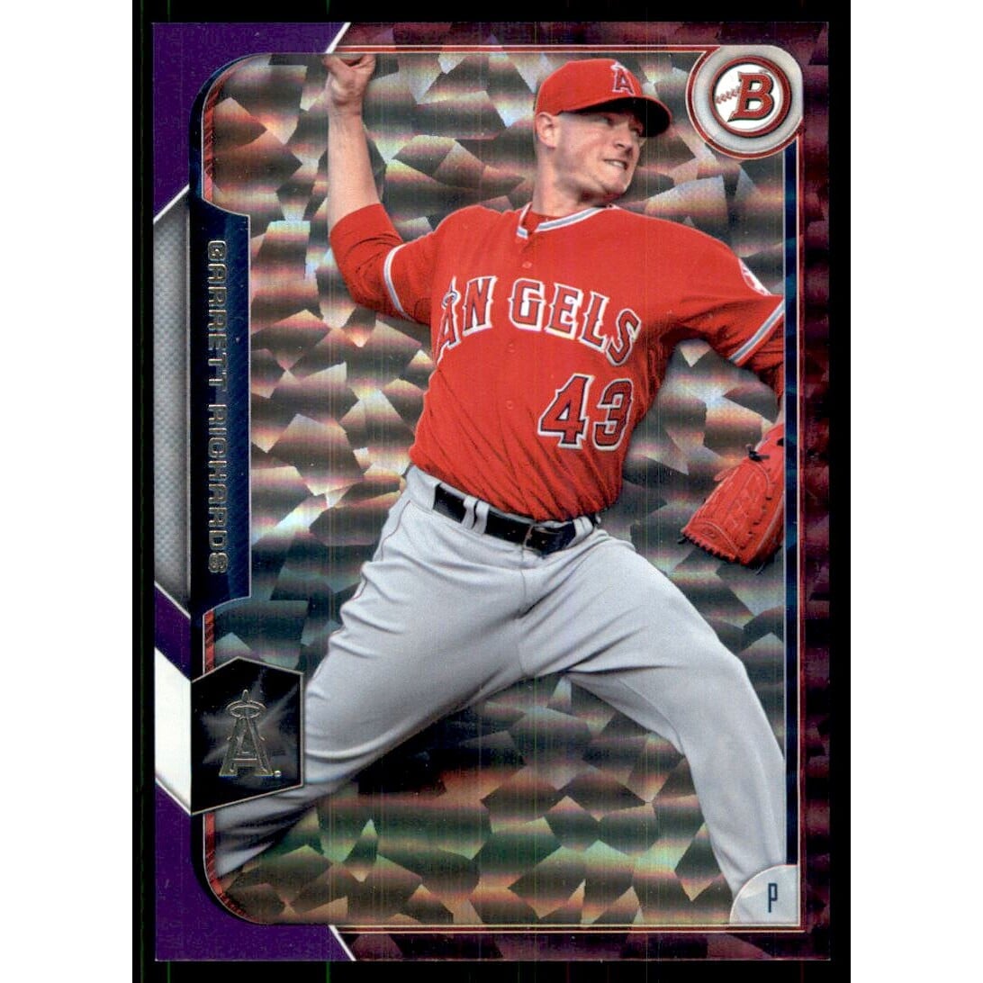 2015 Bowman Purple Ice #21 Garrett Richards. rookie card picture