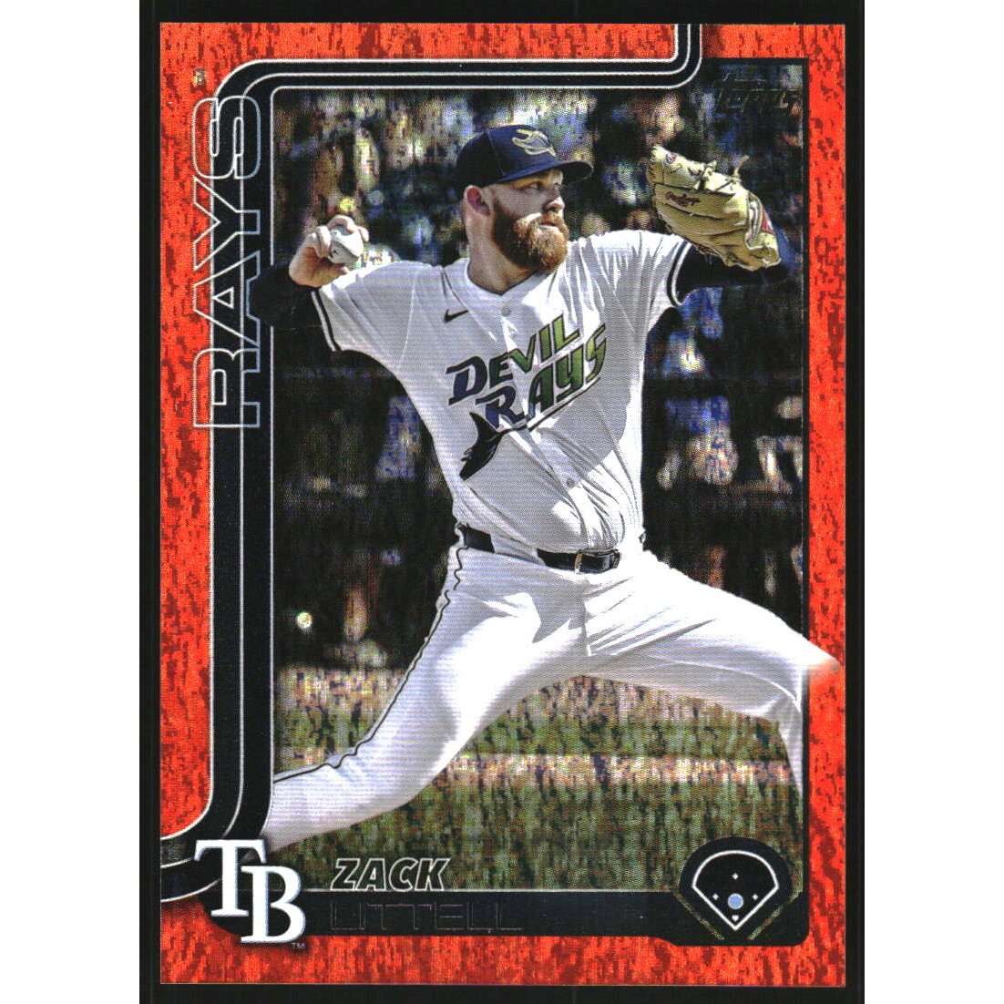 2025 Topps Update Orange Holo Foil #US66 Zack Littell. rookie card picture