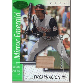 2002 Leaf Certified Mirror Emerald #132 Juan Encarnacion Bat
