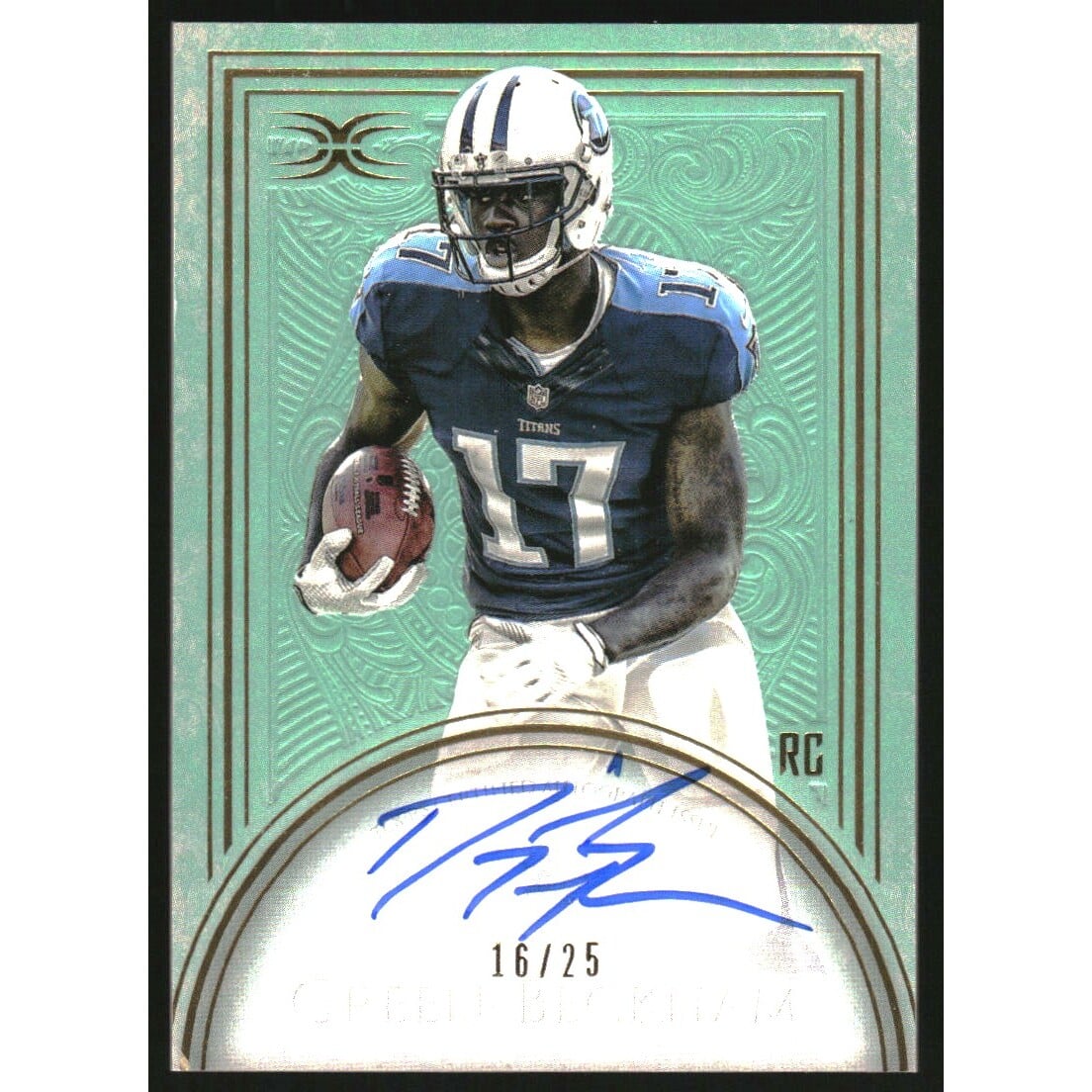 2015 Topps Definitive Collection Rookie Autographs Green #DRADG Dorial Green-Beckham EXCH. rookie card picture