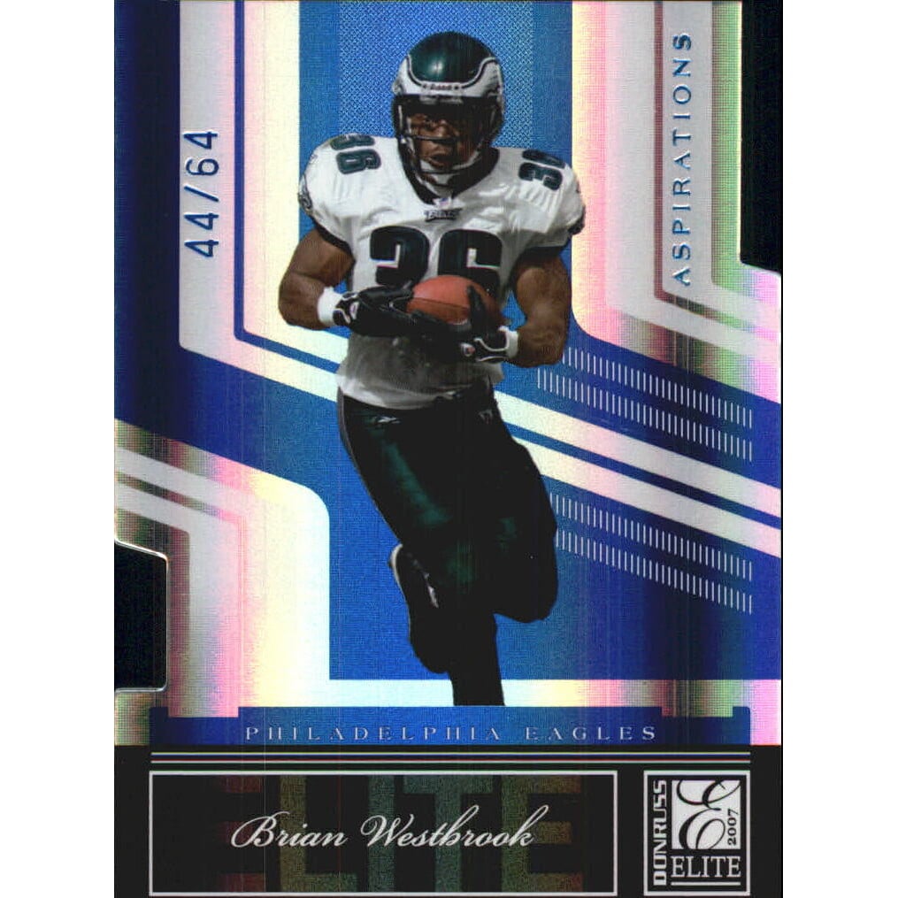 2007 Donruss Elite Aspirations #74 Brian Westbrook/64. rookie card picture