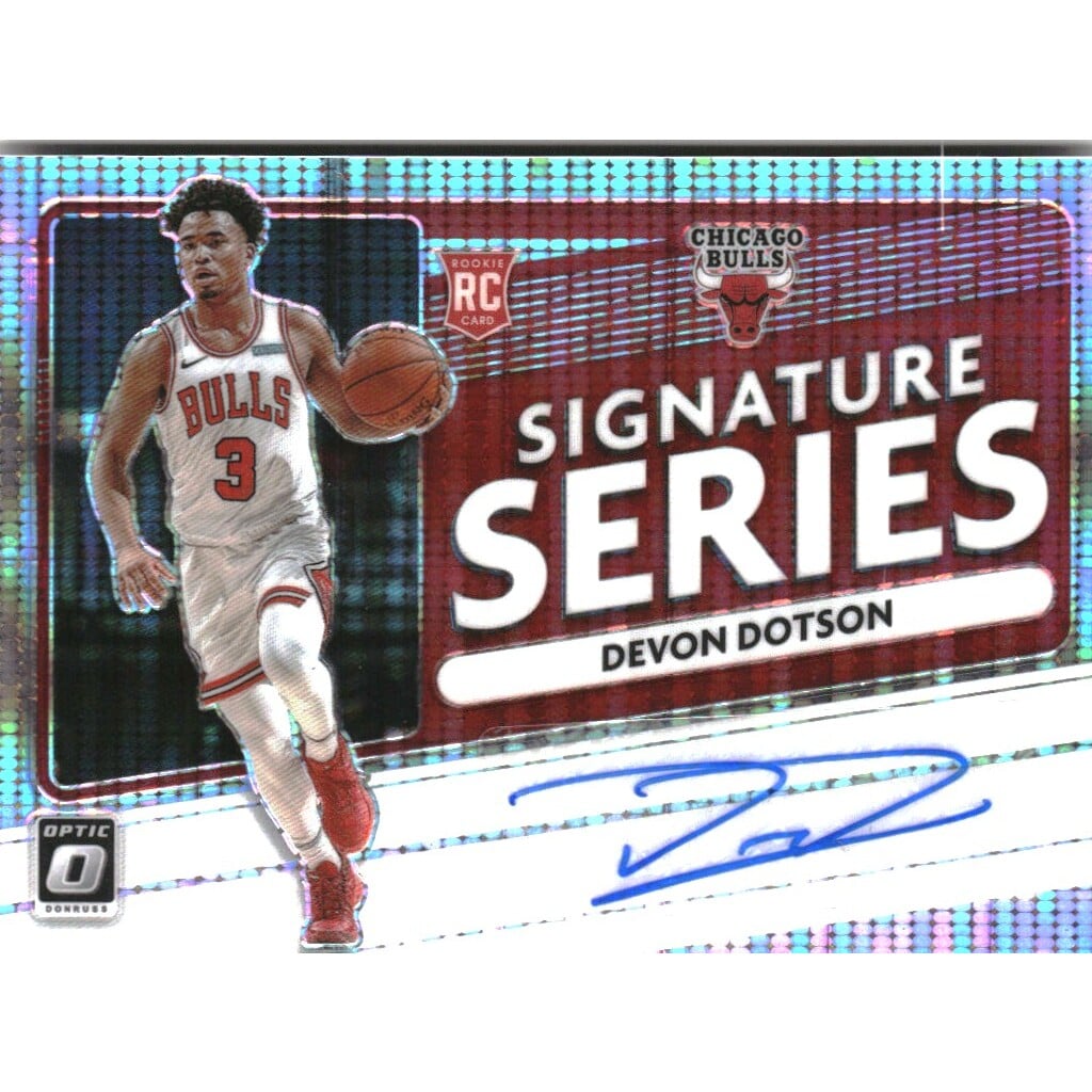 2020-21 Donruss Optic Signature Series Pulsar #100 Devon Dotson. rookie card picture