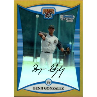 2008 Bowman Chrome Draft Prospects Gold Refractors #BDPP17 Benji Gonzalez DP