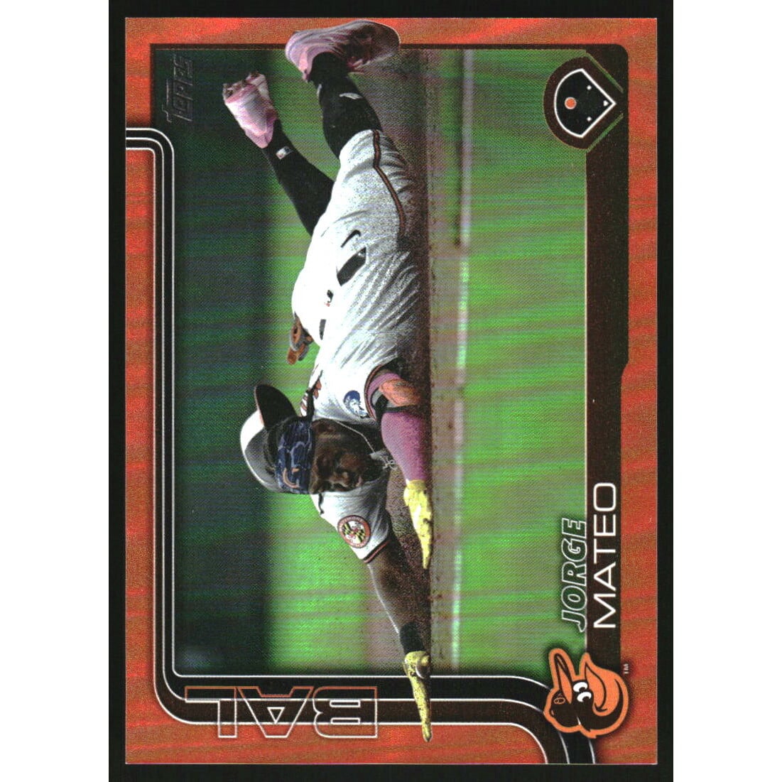 2025 Topps Orange Rainbow Foil #484 Jorge Mateo. rookie card picture