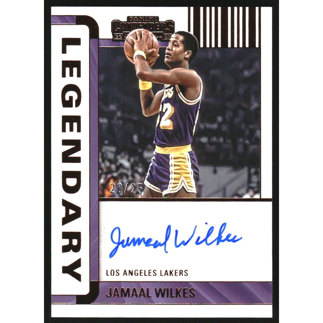 2022-23 Panini Contenders Legendary Contenders Autographs Bronze #8 Jamaal Wilkes. rookie card picture
