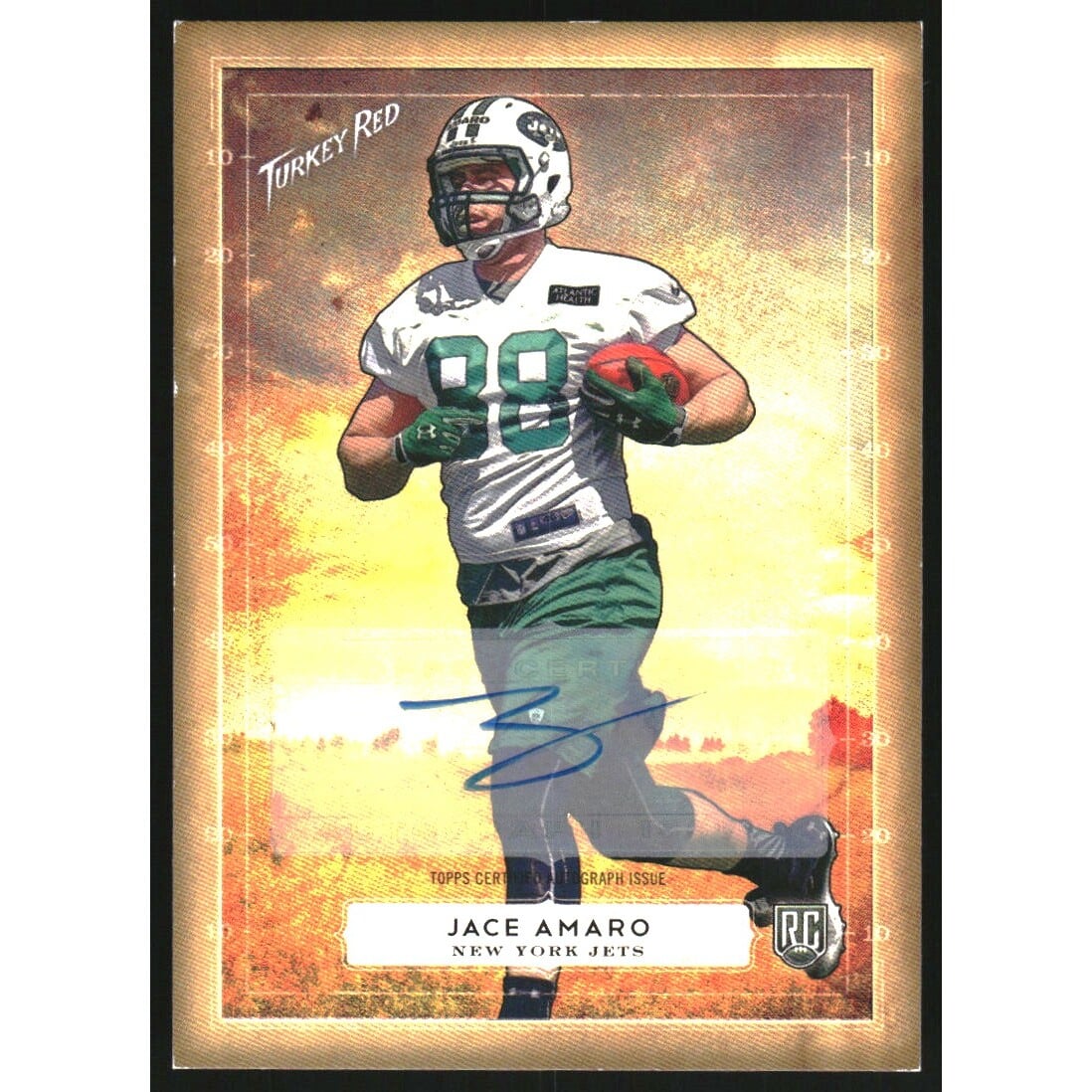 2014 Topps Turkey Red Autographs #90 Jace Amaro. rookie card picture