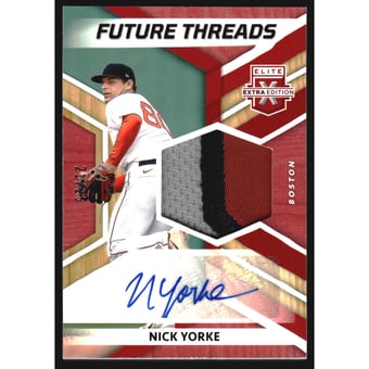 2022 Elite Extra Edition Future Threads Signatures Red #31 Nick Yorke/25