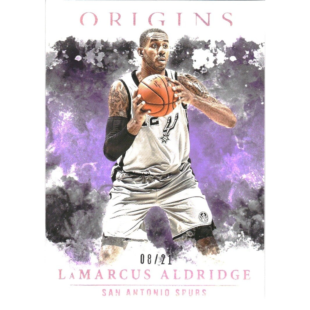 2020-21 Panini Origins Purple #63 LaMarcus Aldridge. rookie card picture