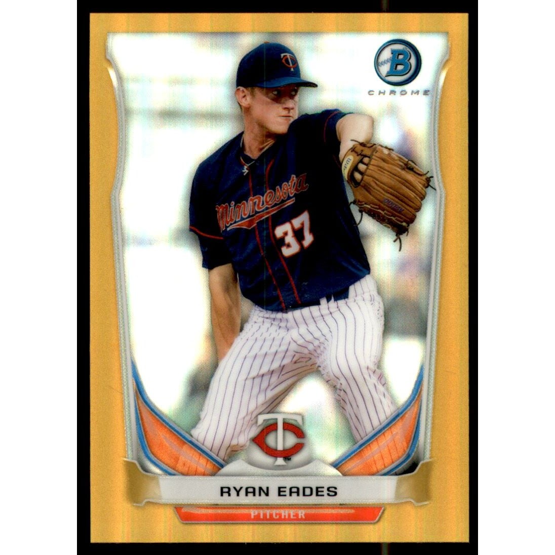 2014 Bowman Chrome Prospects Gold Refractors #BCP8 Ryan Eades. rookie card picture