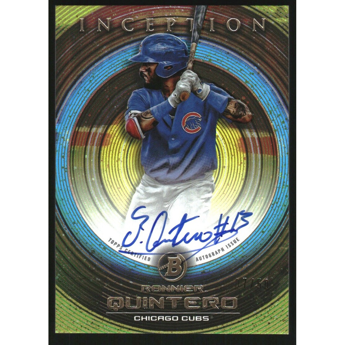2022 Bowman Inception Autographs Gold #PARQO Ronnier Quintero