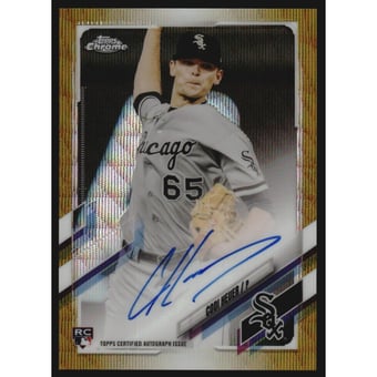 2021 Topps Chrome Rookie Autographs Gold Wave Refractors #RACH Codi Heuer
