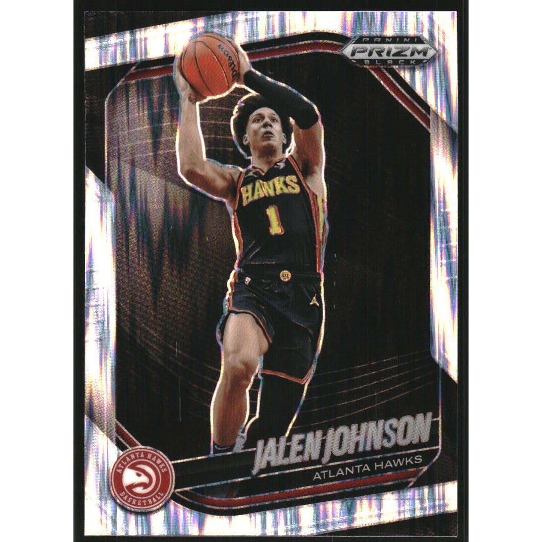 2024-25 Panini Prizm Black Prizms Skewed #100 Jalen Johnson. rookie card picture