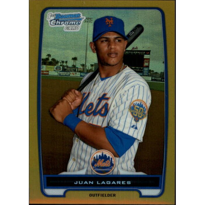 2012 Bowman Chrome Prospects Gold Refractors #BCP212 Juan Lagares. rookie card picture