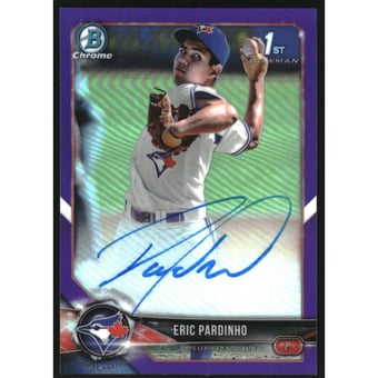 2018 Bowman Chrome Prospect Autographs Purple Refractors #CPAEPA Eric Pardinho