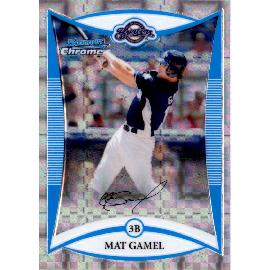 2008 Bowman Chrome Draft Prospects X-Fractors #BDPP83 Mat Gamel FG. rookie card picture