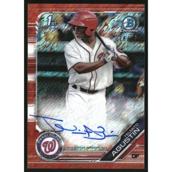 2019 Bowman Chrome Prospect Autographs Orange Shimmer Refractors #CPATA Telmito Agustin