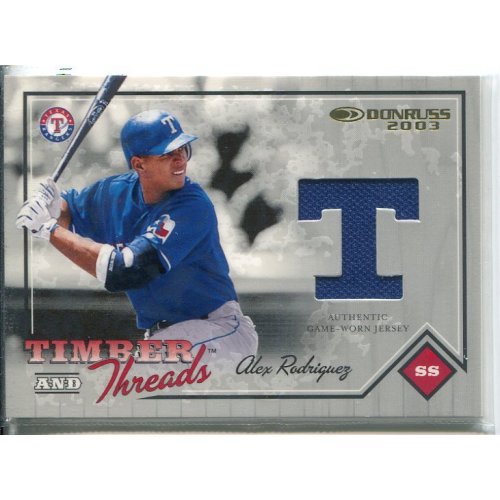 2003 Donruss Timber and Threads #21 Alex Rodriguez Jsy/175. rookie card picture