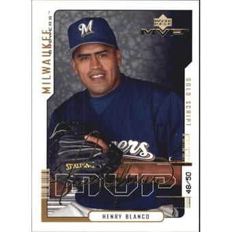 2000 Upper Deck MVP Gold Script #34 Henry Blanco