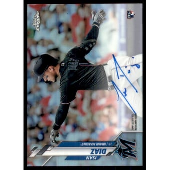 2020 Topps Chrome Rookie Autographs Refractors #RAID Isan Diaz