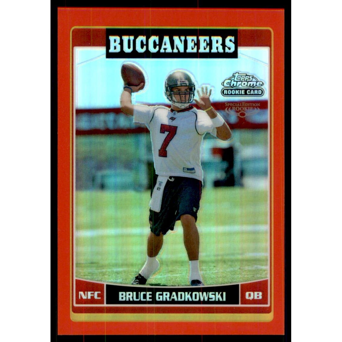 2006 Topps Chrome Red Refractors #246 Bruce Gradkowski. rookie card picture