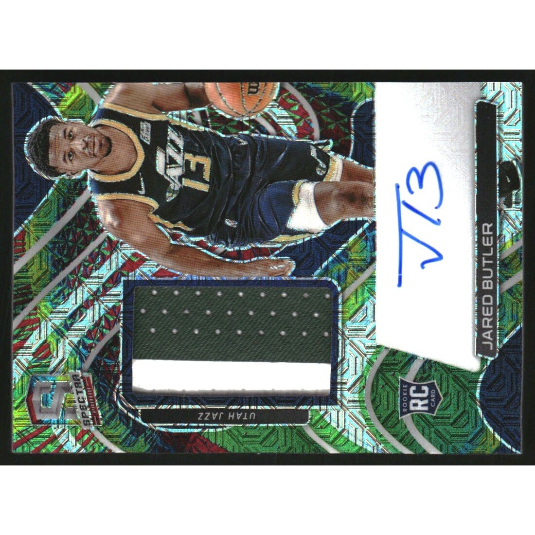 2021-22 Panini Spectra Meta #183 Jared Butler JSY AU. rookie card picture