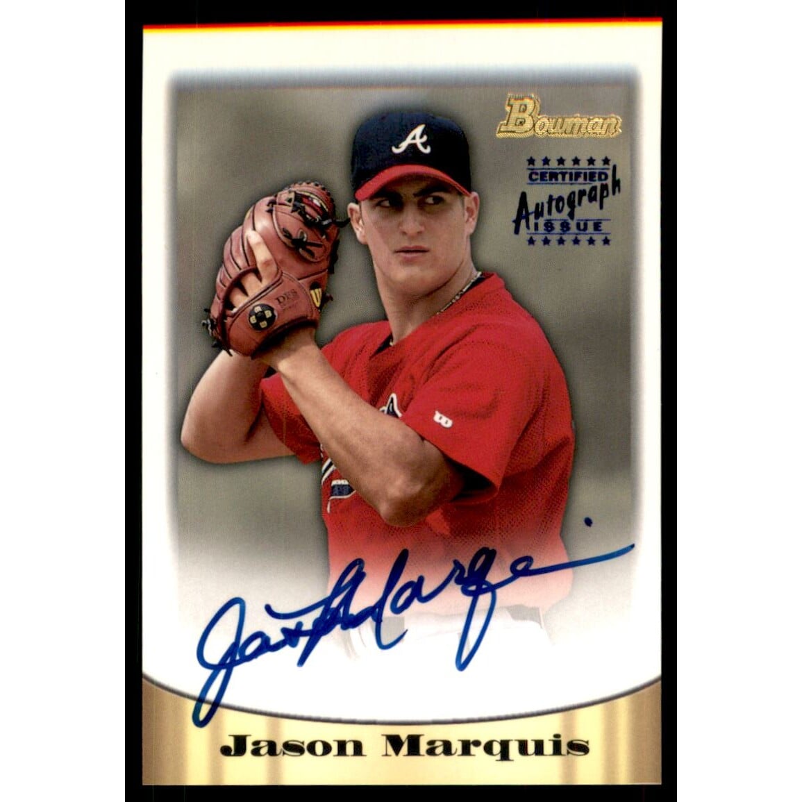1998 Bowman Certified Blue Autographs #20 Jason Marquis. rookie card picture
