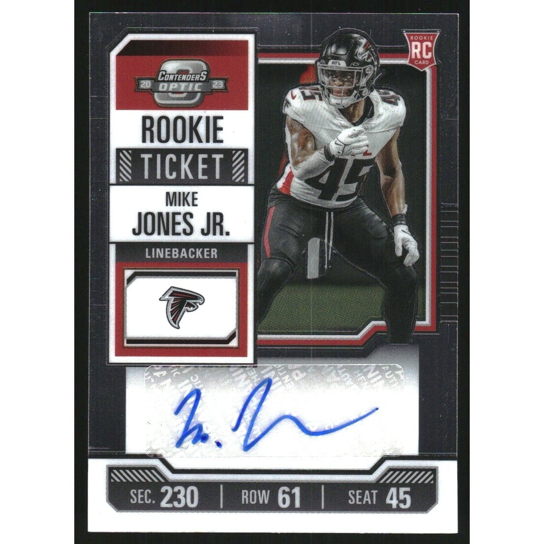 2023 Panini Contenders Optic #190 Mike Jones Jr. RC AU. rookie card picture
