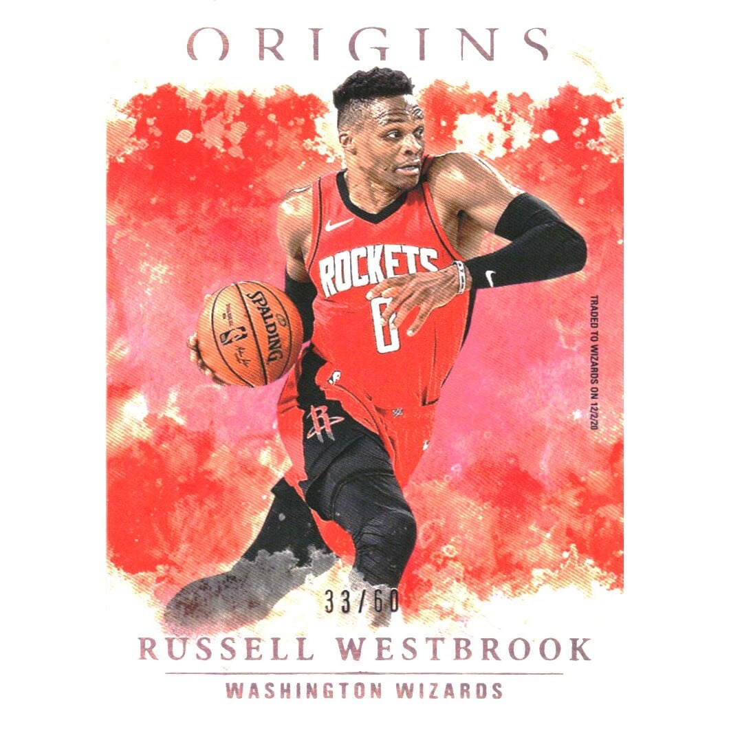 2020-21 Panini Origins Pink #61 Russell Westbrook. rookie card picture