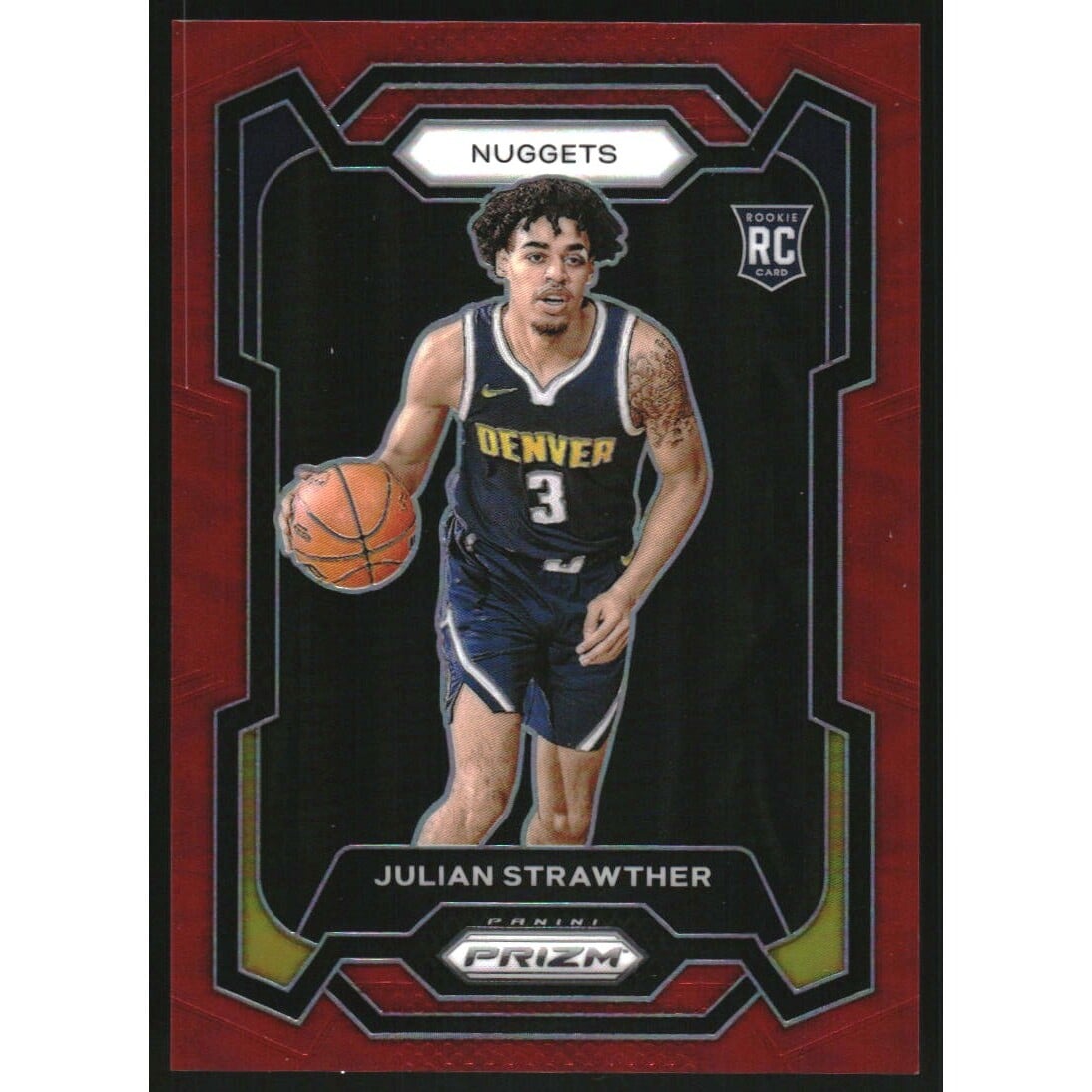 2023-24 Panini Prizm Prizms Red #133 Julian Strawther. rookie card picture