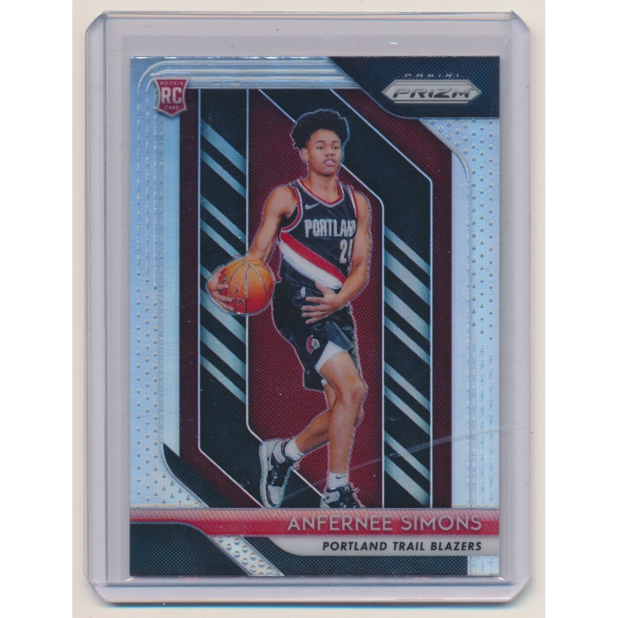 2018-19 Panini Prizm Prizms Silver #61 Anfernee Simons. rookie card picture