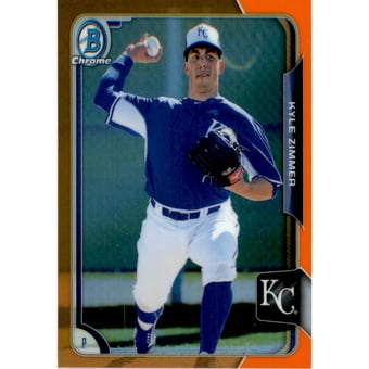 2015 Bowman Chrome Draft Orange Refractors #81 Kyle Zimmer