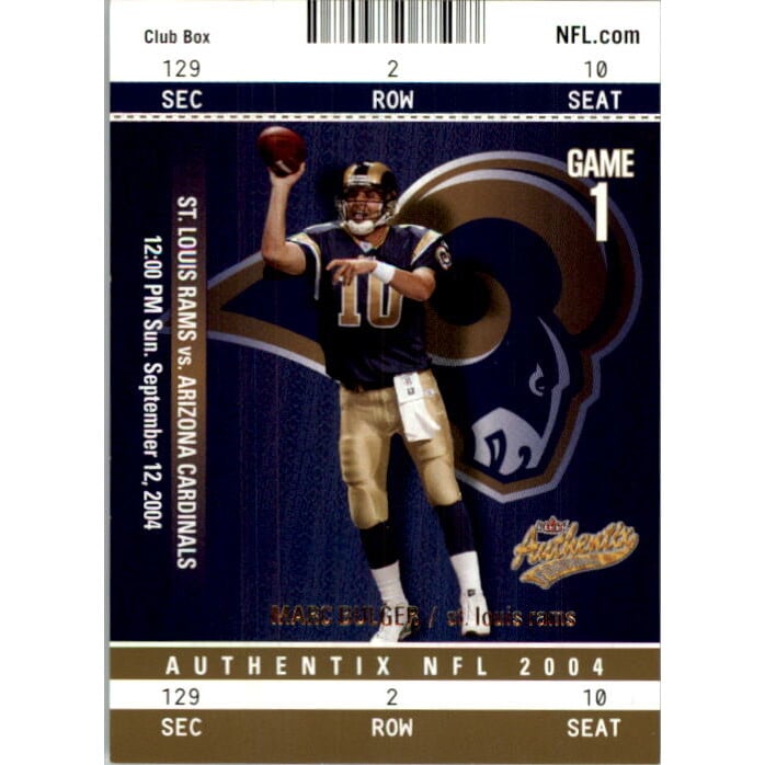 2004 Fleer Authentix Club Box Gold #67 Marc Bulger. rookie card picture