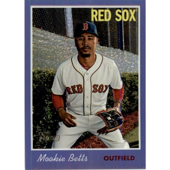 2019 Topps Heritage Chrome Purple Refractors #THC78 Mookie Betts