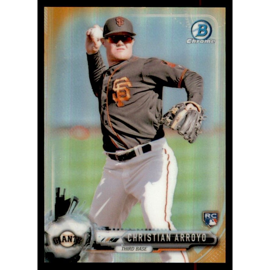 2017 Bowman Chrome Mini Orange Refractors #29 Christian Arroyo. rookie card picture
