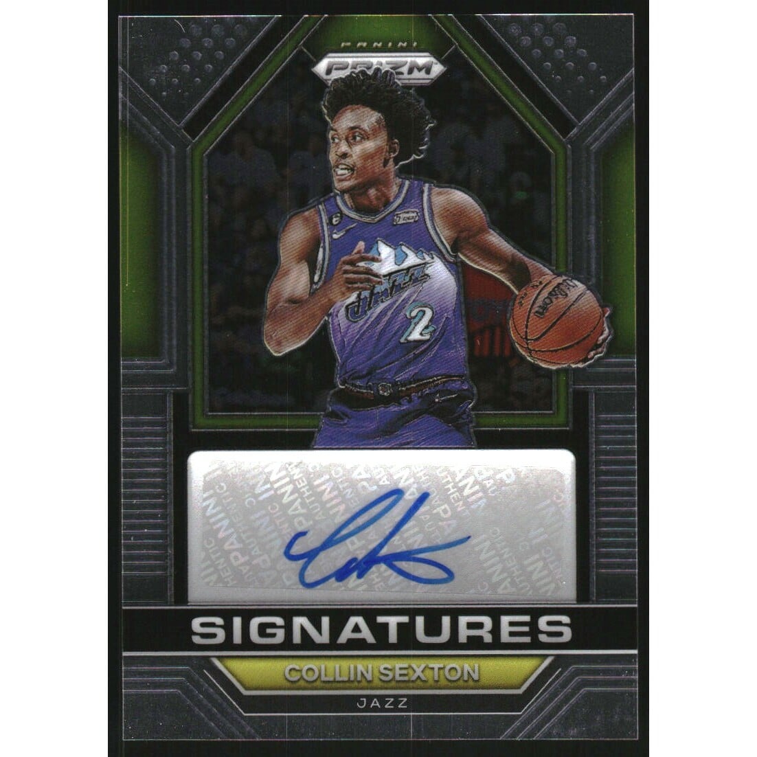2022-23 Panini Prizm Signatures #45 Collin Sexton. rookie card picture