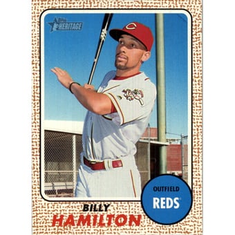 2017 Topps Heritage Bright Yellow Back #90 Billy Hamilton