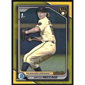 2024 Bowman Chrome Draft Yellow Refractors #BDC94 Bryce Meccage