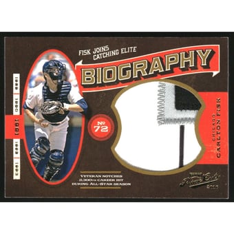 2016 Prime Cuts Biography Materials Jumbo Gold #4 Carlton Fisk/3