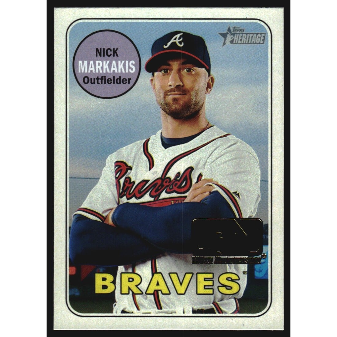2018 Topps Heritage 100th Anniversary #476 Nick Markakis. rookie card picture