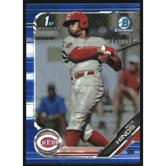 2019 Bowman Chrome Draft Blue Refractors #BDC131 Rece Hinds